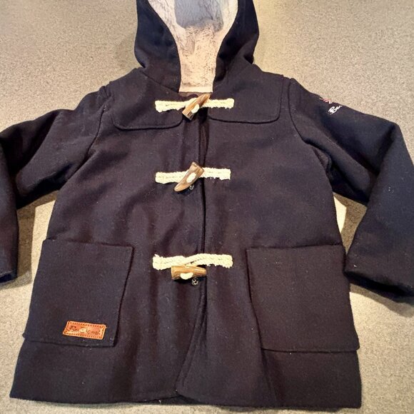 ~~Ben Sherman BLUE 4T Toddler Child's Hooded Jacket Coat Toggle & Snap Closure - Picture 1 of 6